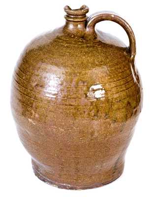 Two-Gallon Stoneware Jug Incised "Lm," Dave at Lewis Miles' Stony Bluff Manufactory, Horse Creek Valley, Edgefield District, SC, circa 1855