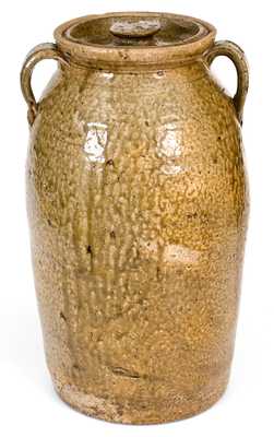 Exceptional WB (Washington Becham, Crawford County, Georgia) Stoneware Churn with Lid