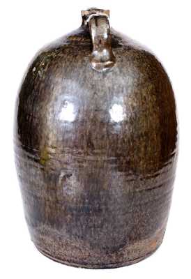 Double-Handled Crawford County, GA Stoneware Jug Stamped Twice HNL, Henry Newton Long