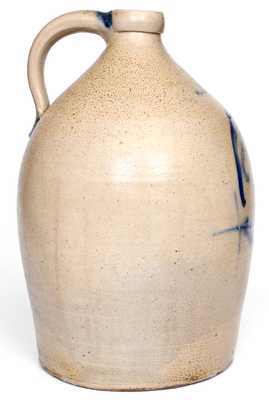 Fine Three-Gallon COWDEN & WILCOX / HARRISBURG, PA Stoneware Man-in-the-Moon Jug