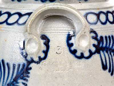 Exceptional and Important B.C. MILBURN / ALEXA Stoneware Jar w/ Profuse Slip-Trailed Cobalt Decoration (Alexandria, VA)