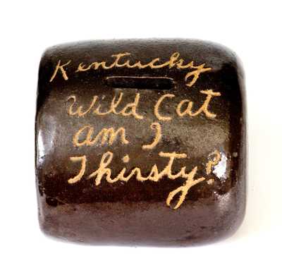 Very Rare Kentucky Stoneware Script Bank