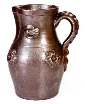 Ohio Stoneware Pitcher with Applied Decoration