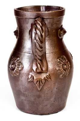 Ohio Stoneware Pitcher with Applied Decoration