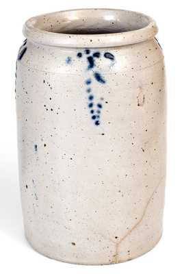 Early Baltimore, MD Stoneware Jar w/ Slip-Trailed Cobalt Decoration, circa 1825