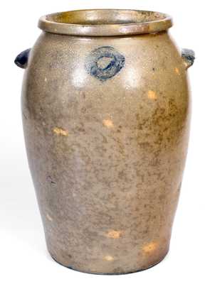 Very Rare Hugh R. Marshall Stoneware Jar, Fredericksburg or Rockbridge County, VA, c1830