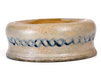 Baltimore Stoneware Spittoon w/ Cobalt Chain Link Decoration