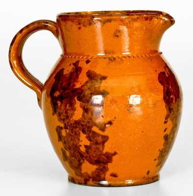 Miniature Glazed Redware Pitcher, attributed to the Haig Pottery, Philadelphia, PA
