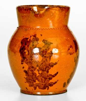 Miniature Glazed Redware Pitcher, attributed to the Haig Pottery, Philadelphia, PA