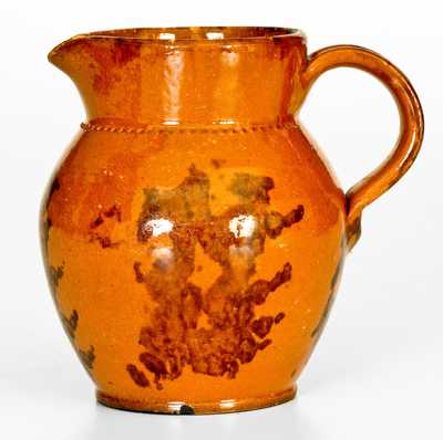 Miniature Glazed Redware Pitcher, attributed to the Haig Pottery, Philadelphia, PA