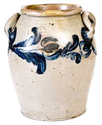 Scarce Open-Handled Baltimore Stoneware Jar, c1825