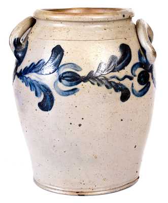 Scarce Open-Handled Baltimore Stoneware Jar, c1825