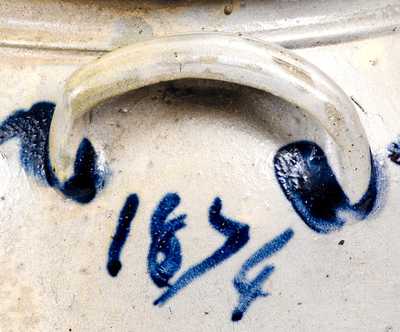 Extremely Important Solomon Bell Presentation Stoneware Jar, Made for Tillie Bell at JOHN BELL / WAYNESBORO Shop