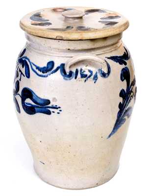 Extremely Important Solomon Bell Presentation Stoneware Jar, Made for Tillie Bell at JOHN BELL / WAYNESBORO Shop