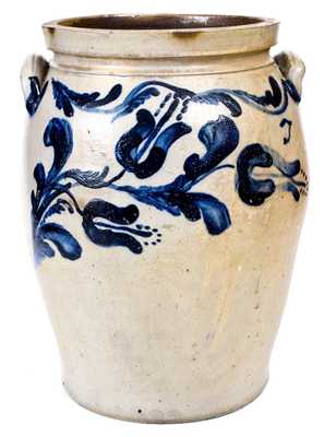Extremely Important Solomon Bell Presentation Stoneware Jar, Made for Tillie Bell at JOHN BELL / WAYNESBORO Shop
