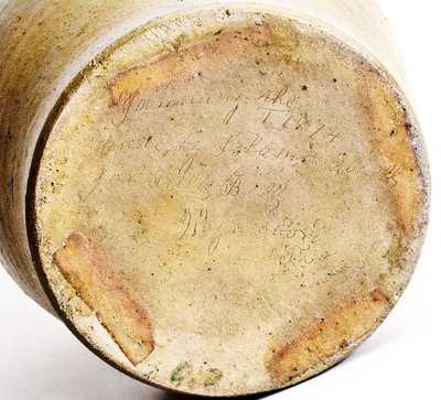 Extremely Important Solomon Bell Presentation Stoneware Jar, Made for Tillie Bell at JOHN BELL / WAYNESBORO Shop