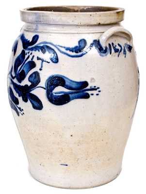 Extremely Important Solomon Bell Presentation Stoneware Jar, Made for Tillie Bell at JOHN BELL / WAYNESBORO Shop