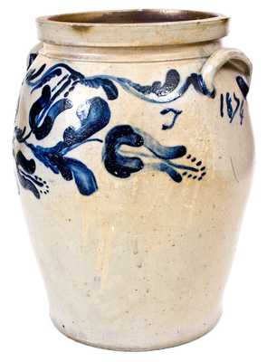 Extremely Important Solomon Bell Presentation Stoneware Jar, Made for Tillie Bell at JOHN BELL / WAYNESBORO Shop