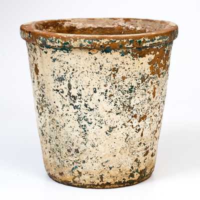 Exceedingly Rare G.W. DUEY / RAPIDAN, Virginia Redware Flowerpot