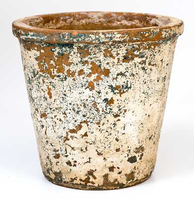 Exceedingly Rare G.W. DUEY / RAPIDAN, Virginia Redware Flowerpot