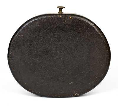 Rare Painted Redware Doorstop with Churn Motif, American, late 19th century, found in Hagerstown, MD