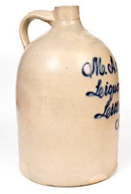 M. A. Ingalls / Little Falls, NY Stoneware Script Advertising Jug