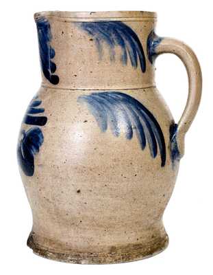 2 Gal. Baltimore Stoneware Pitcher with Floral Decoration