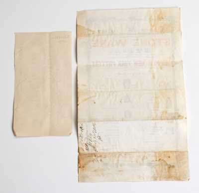 Lot of Two: N. WHITE & SONS and N. A. WHITE / UTICA, NY Stoneware Advertising Billheads