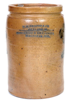 Rare W.M. Prouse / Magnolia, Del. Stoneware Advertising Jar