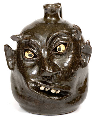 Rare att. Lanier Meaders Stoneware Devil Face Jug