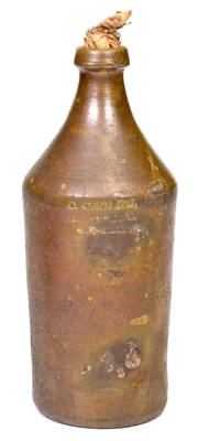 Scarce C. CROLIUS / MANUFACTURER / NEW-YORK Stoneware Bottle