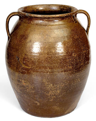 Fine Large Double-Handled Stoneware Jar, Washington or Crawford County, Georgia