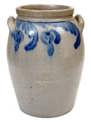 J. KEISTER & CO. / STRASBURG, VA Stoneware Jar w/ Floral Decoration