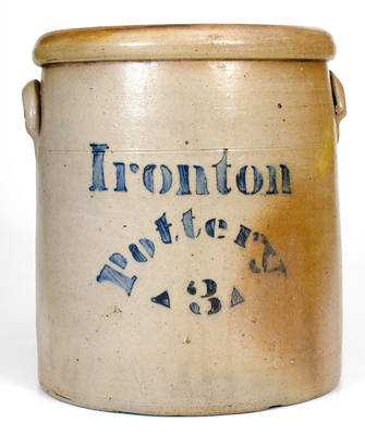 Very Rare IRONTON POTTERY (Ironton, OH) Stoneware Crock