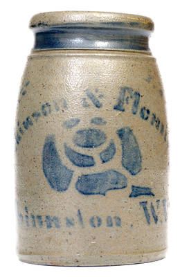 Wilkinson & Fleming / Shinston, W. VA Stoneware Stenciled Rose Canning Jar