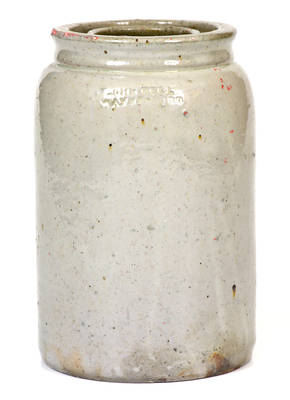 JOHN BELL / WAYNESBORO Celadon-Glazed Stoneware Canning Jar