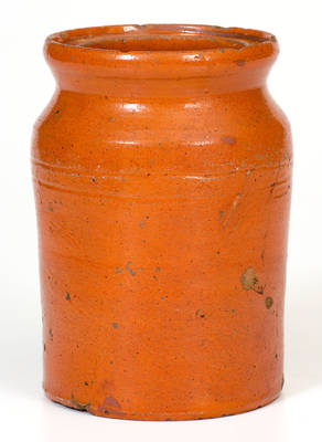 Very Rare BACHER & KERN / WINCHESTER, VA Redware Canning Jar