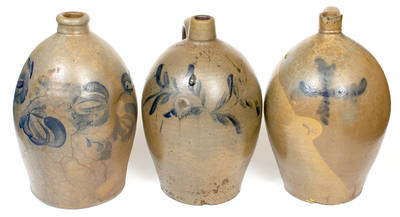 Lot of Three: Marked Beaver, PA Stoneware Jugs