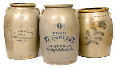 Lot of Three: Western PA Stoneware Jars