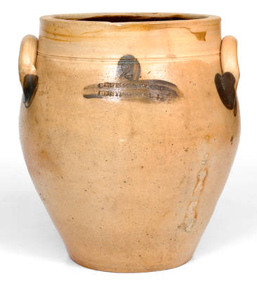 Rare LEWIS & GARDINER / HUNTINGTON, L.I. Stoneware Jar