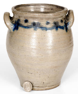 Small-Sized NYC Stoneware Jar, probably Crolius Family, early 19th century