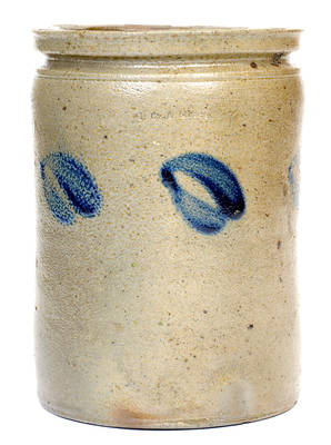 Rare 1/2 Gal. G. & A. BLACK, Somerfield, PA Decorated Stoneware Jar