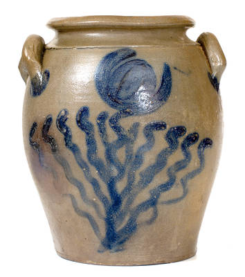 Exceptional attrib. J.P. Schermerhorn, Richmond, VA Area Stoneware Jar