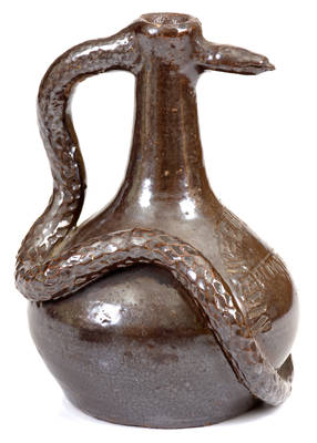 Very Rare Small-Sized Stoneware Temperance Jug, Boonville, Missouri origin