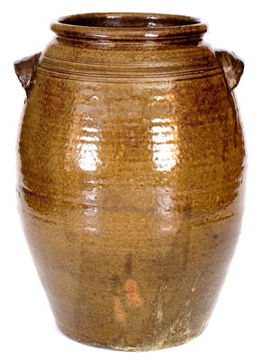 Five-Gallon DH (Daniel Hartsoe, Lincoln County, North Carolina) Stoneware Jar