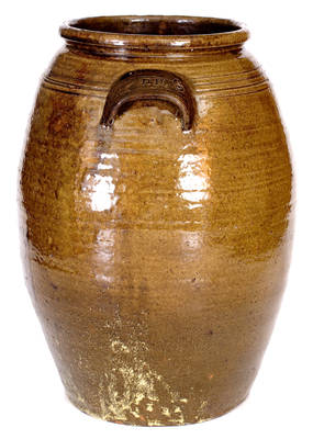 Five-Gallon DH (Daniel Hartsoe, Lincoln County, North Carolina) Stoneware Jar