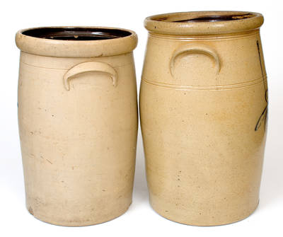 Lot of Two: Midwestern Stoneware Churns