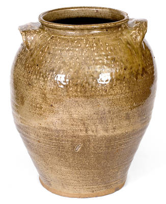 Pottersville, Edgefield, SC 6 Gal. Alkaline-Glazed Stoneware Jar w/ Elaborate Glaze