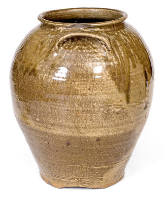Pottersville, Edgefield, SC 6 Gal. Alkaline-Glazed Stoneware Jar w/ Elaborate Glaze