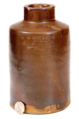 Extremely Rare Thomas Downing (New York) Oyster Jar attrib. Clarkson Crolius